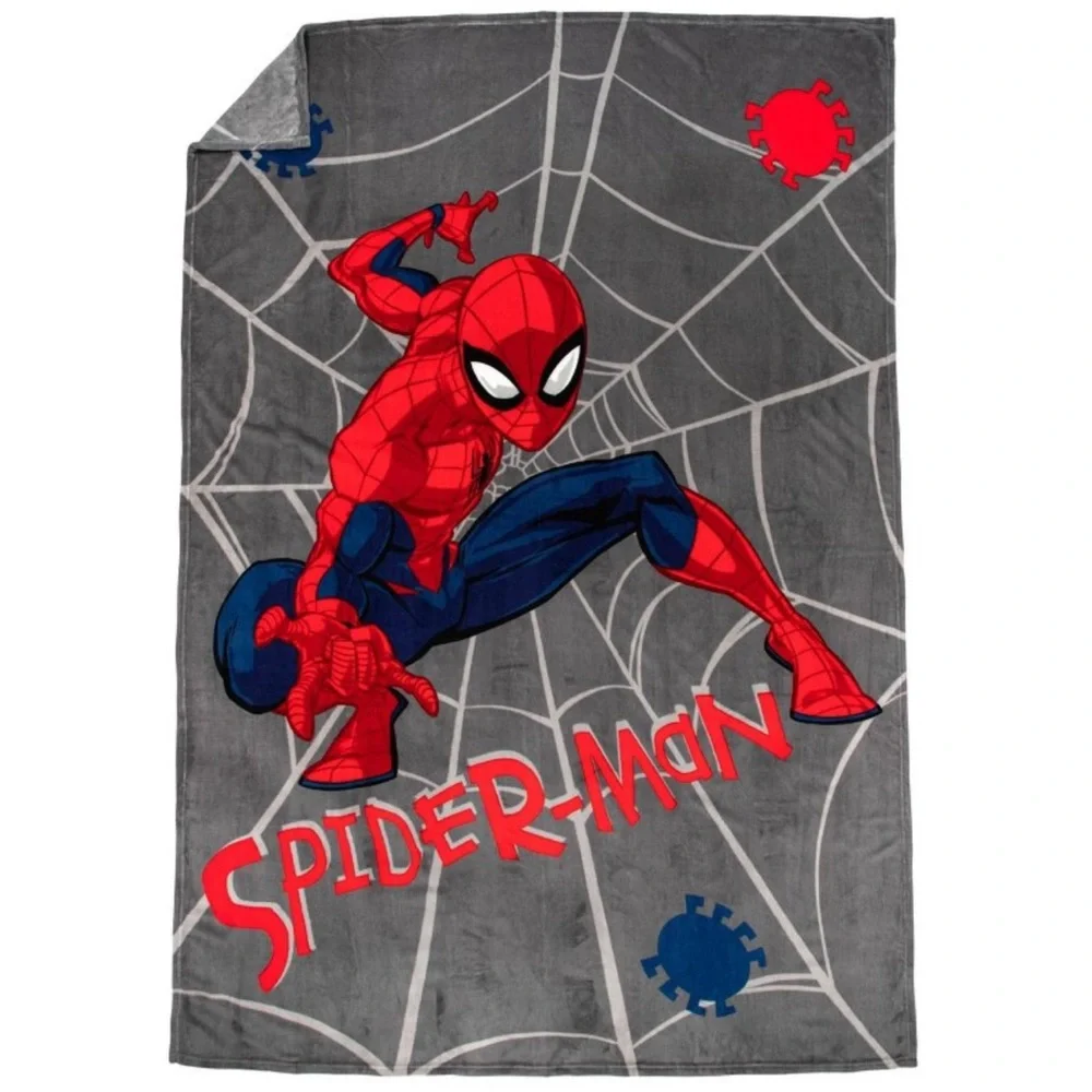 Spider-Man marvel vintage fleece blanket 87 x 65‎ NWOT